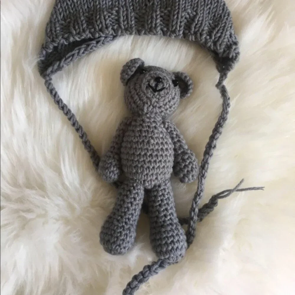 NEW🎀Bear baby Hat Beanie With Bear 🎀